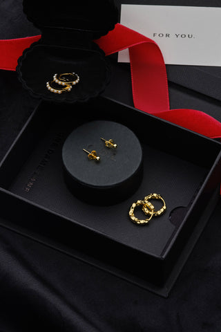 CHASE EARRING GIFT SET GOLD