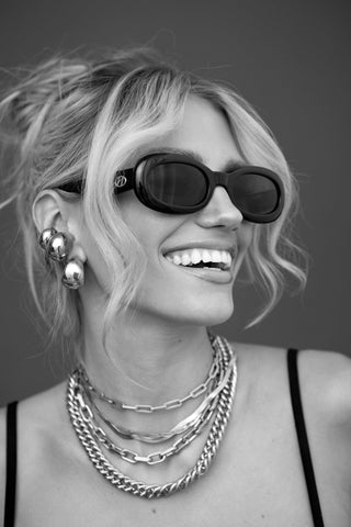 ROZ | MIDI HOOPS SILVER