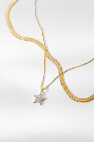 MY STAR MINI + HERRINGBONE NECKLACE | SET