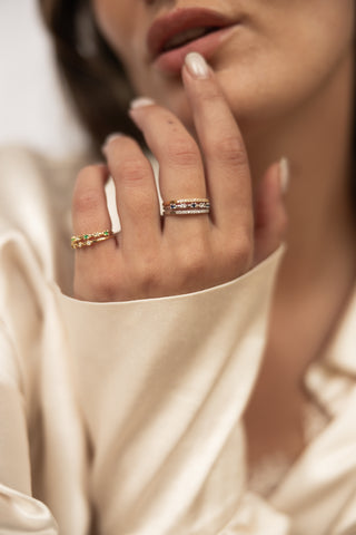 YVES | HALF ETERNITY RING WHITE GOLD