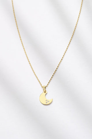 DIAMOND MOON | NECKLACE