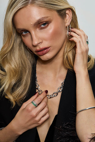 ESTELLE | HOOPS SILVER