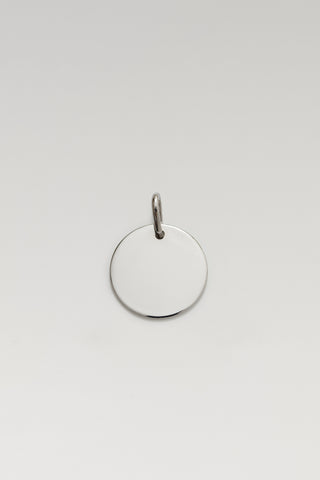 ENGRAVABLE | SILVER 15MM PENDANT + CHAIN