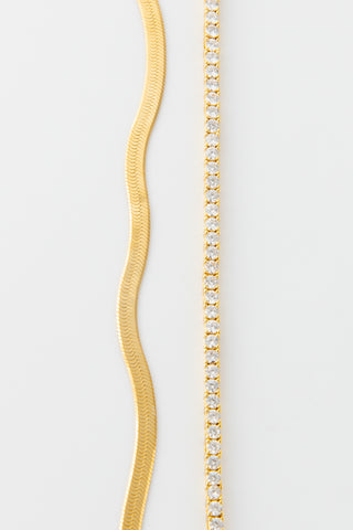 SNAKE + TENNIS BRACELET | SET