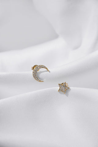 STAR AND MOON | STUD EARRING