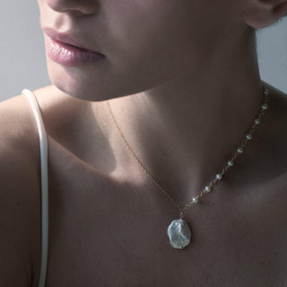 COIN + FRESHWATER PEARL | NECKLACE