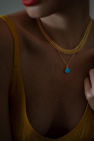 TURQUOISE HOWLITE | NECKLACE