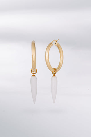 SYLVIA | MOONSTONE HOOPS