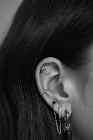 SERPENT | STUDS SILVER