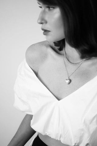 WITH ALL MY HEART | NECKLACE SILVER