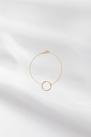 SINGLE CIRCLE | SOLID GOLD BRACELET