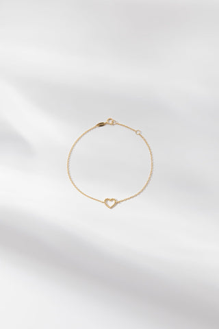 HEART BRACELET | SOLID GOLD BRACELET