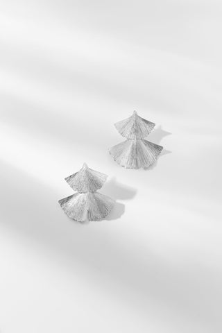 GINKGO DUAS | EARRINGS SILVER [medium]