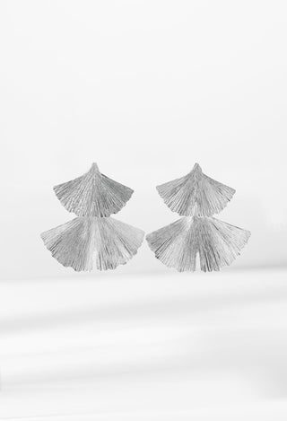 GINKGO DUAS | EARRINGS SILVER [medium]
