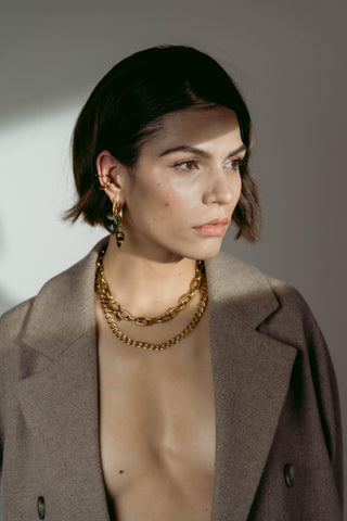 TIGER'S EYE | BOLD HOOPS