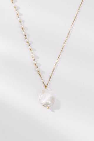 COIN + FRESHWATER PEARL | NECKLACE