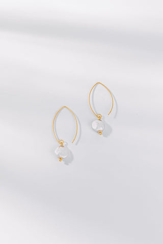 COIN PEARL | MARQUISE EARWIRE
