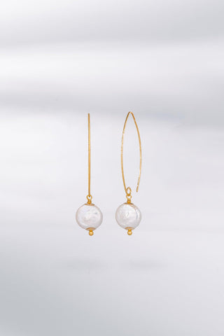 COIN PEARL | MARQUISE EARWIRE