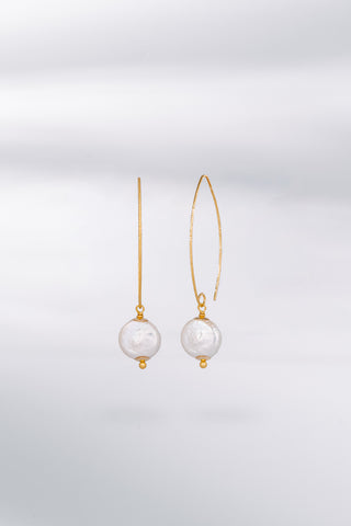 COIN PEARL | MARQUISE EARWIRE