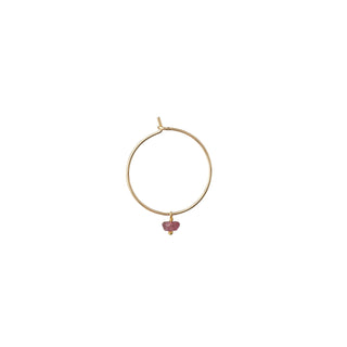 DELICATE HOOPS w/ MINI PINK TOURMALINE