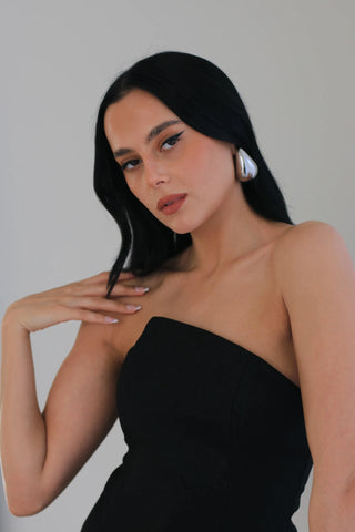 KIM | DROP EARRING LARGE SILVER