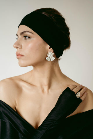 GINKGO DUAS | EARRINGS SILVER [medium]