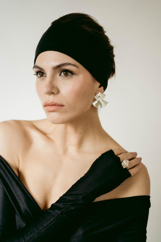 GINKGO DUAS | EARRINGS SILVER [medium]