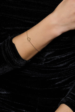 HEART BRACELET | SOLID GOLD BRACELET