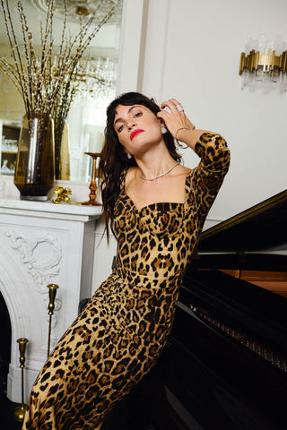 Close-up of Round Tennis Necklace, featuring round-cut stones in a classic gold tennis necklace design.