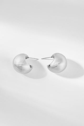 ROZ | MIDI HOOPS SILVER