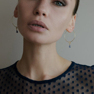 Topaz Hoop Earrings from One Dame Lane Jewellery