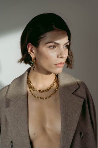 TIGER'S EYE | BOLD HOOPS