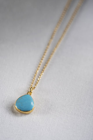FISH BONE + TURQUOISE HOWLITE NECKLACE | SET