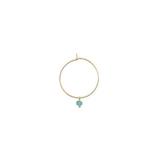 DELICATE HOOPS w/ MINI AQUA CHALCEDONY