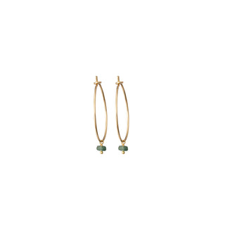 Delicate Hoops with mini Peridot