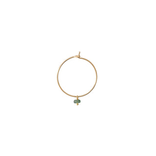 DELICATE HOOPS w/ MINI TOURMALINE